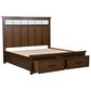 Ashley Taffenbrook 4-Piece King Storage Bedroom Set in Medium Brown and Black, , large
