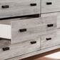 Ashley Vessalli 6-Drawer Dresser in Light Gray and Matte Black, , large