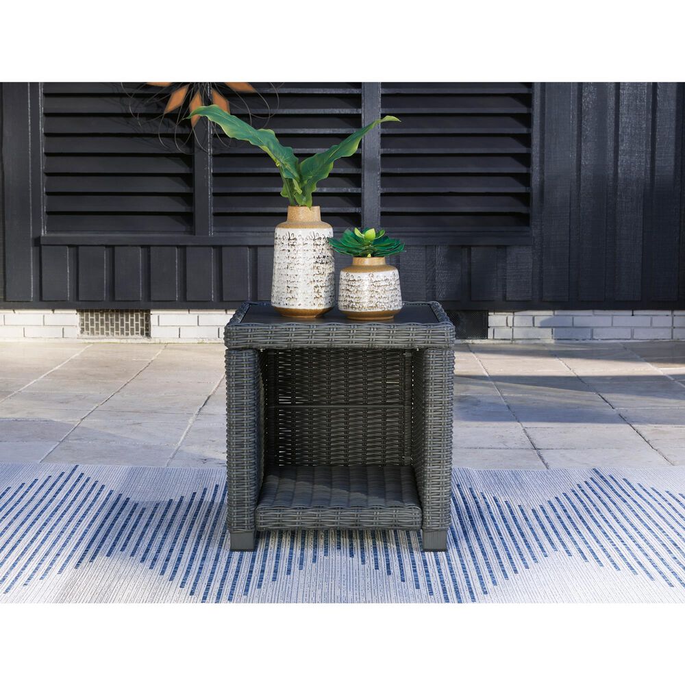 Ashley Elite Park Square End Table in Gray, , large