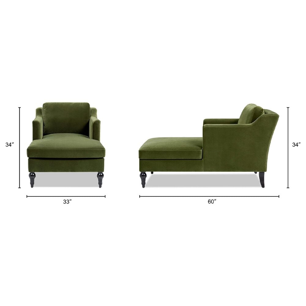 Jennifer Taylor Home Josephine 60" Upholstered Chaise Lounge in Olive Green, , large