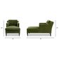 Jennifer Taylor Home Josephine 60" Upholstered Chaise Lounge in Olive Green, , large