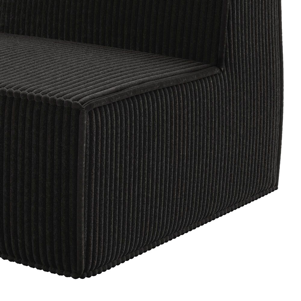 Furniture of America Facil 3-Piece Modular Armless Sofa in Black, , large