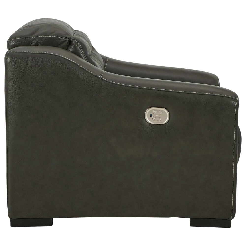 Ashley Center Line Power Recliner in Dark Gray, , large