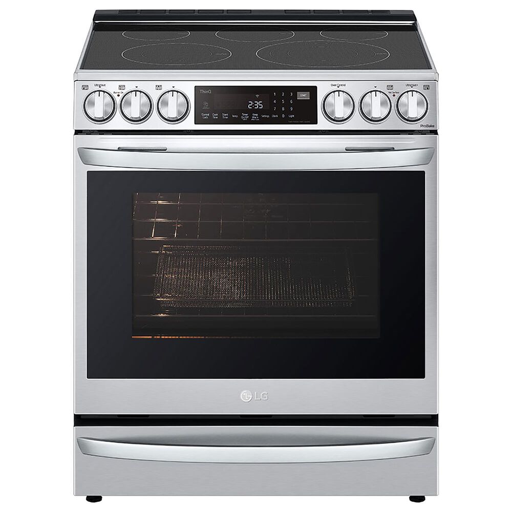 LG 6.3 Cu. Ft. Smart Wi-Fi Enabled ProBake Convection InstaView Slide-In Electric Range with Air Fry and Glass Cooktop in Stainless Steel, , large