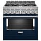 KitchenAid 36" Slide-In Gas True Convection Range with Self-Cleaning in Ink Blue, , large
