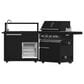 Forno All"Aperto 2-Piece Outdoor Kitchen Grill Set with Bar and Beverage Center in Black, , large
