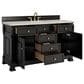 James Martin Vanities Brookfield 60" Single Bathroom Vanity in Black Onyx with 3 cm Victorian Silver Quartz Top and Rectangular Sink, , large