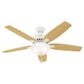 Hunter Newsome 52" Ceiling Fan with Lights in Fresh White, , large