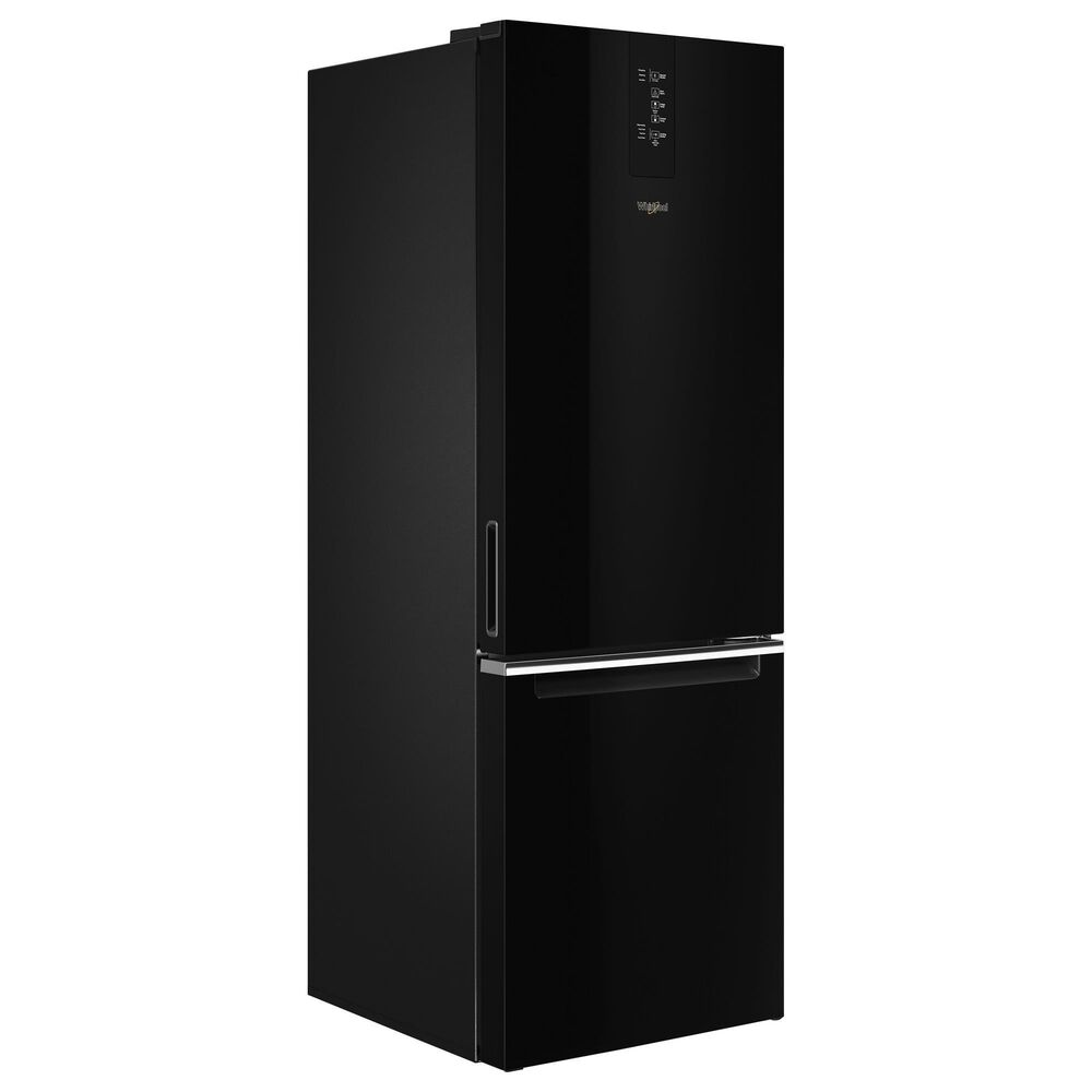 Whirlpool 12.9 Cu. Ft. Counter-Depth Wide Bottom-Freezer Refrigerator in Black, , large