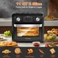 HOMLUX 11 Qt Air Fryer Toaster Oven in Black, , large