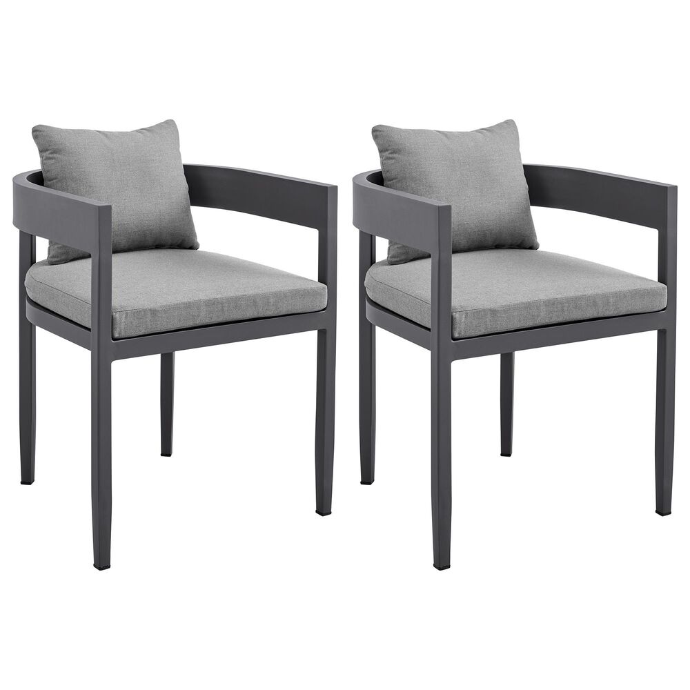 Blue River Argiope Outdoor Dining Chair in Dark Gray (Set of 2), , large