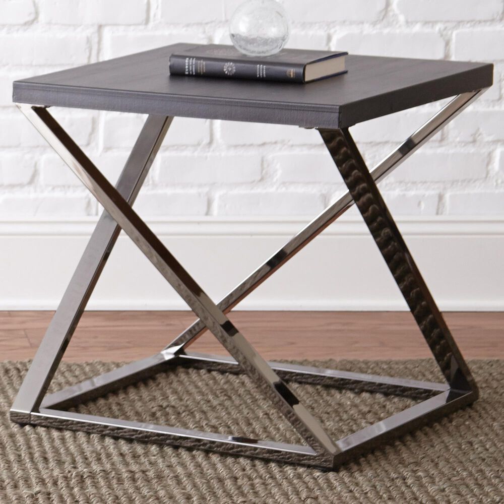 Steve Silver Amelia Square End Table in Dark Grey, , large
