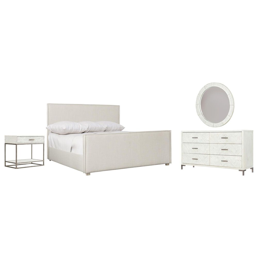 Bernhardt Highland Park 4 Piece King Bedroom Set in Morel and Brushed White, , large