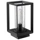 Golden Lighting Smyth 1-Light Outdoor Pier Mount with Seeded Glass Shade in Natural Black, , large