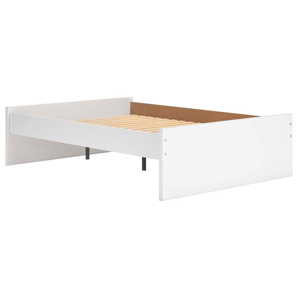 Ashley Onita Full Platform Bed with No Headboard in White, , large