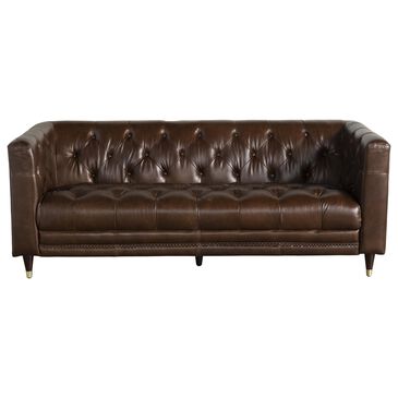Sienna Designs 80" Leather Sofa in Patina Cocoa, , large