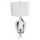 Maple and Jade Abstract Drip Splatter Table Lamp in White and Blue, , large