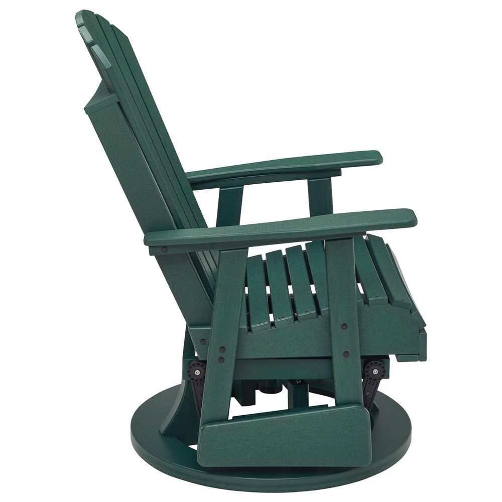 Ashley Shell Beach Patio Swivel Glider Chair in Green, , large