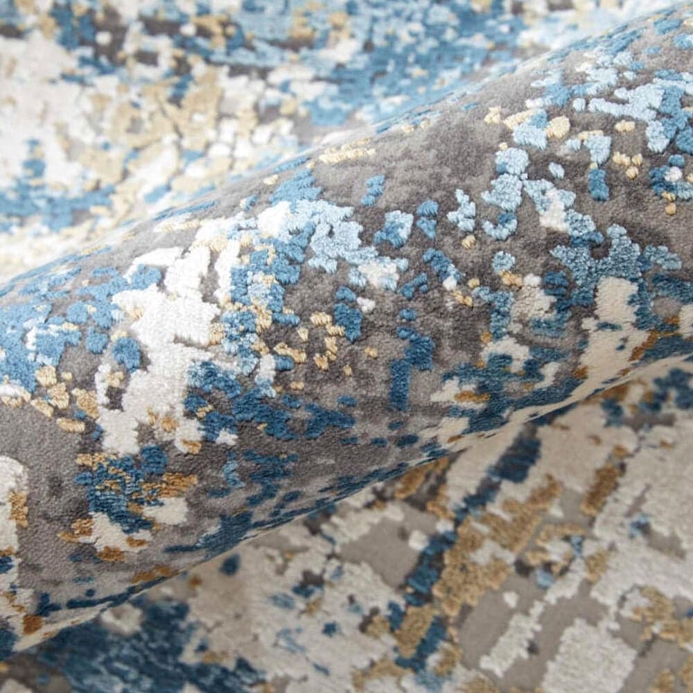Feizy Cadiz Blue and Ivory 7&#39;9&quot; x 11&#39; Area Rug, , large