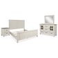 Ashley Shaybrock 4-Piece King Bedroom Set in Antique White and Brown, , large