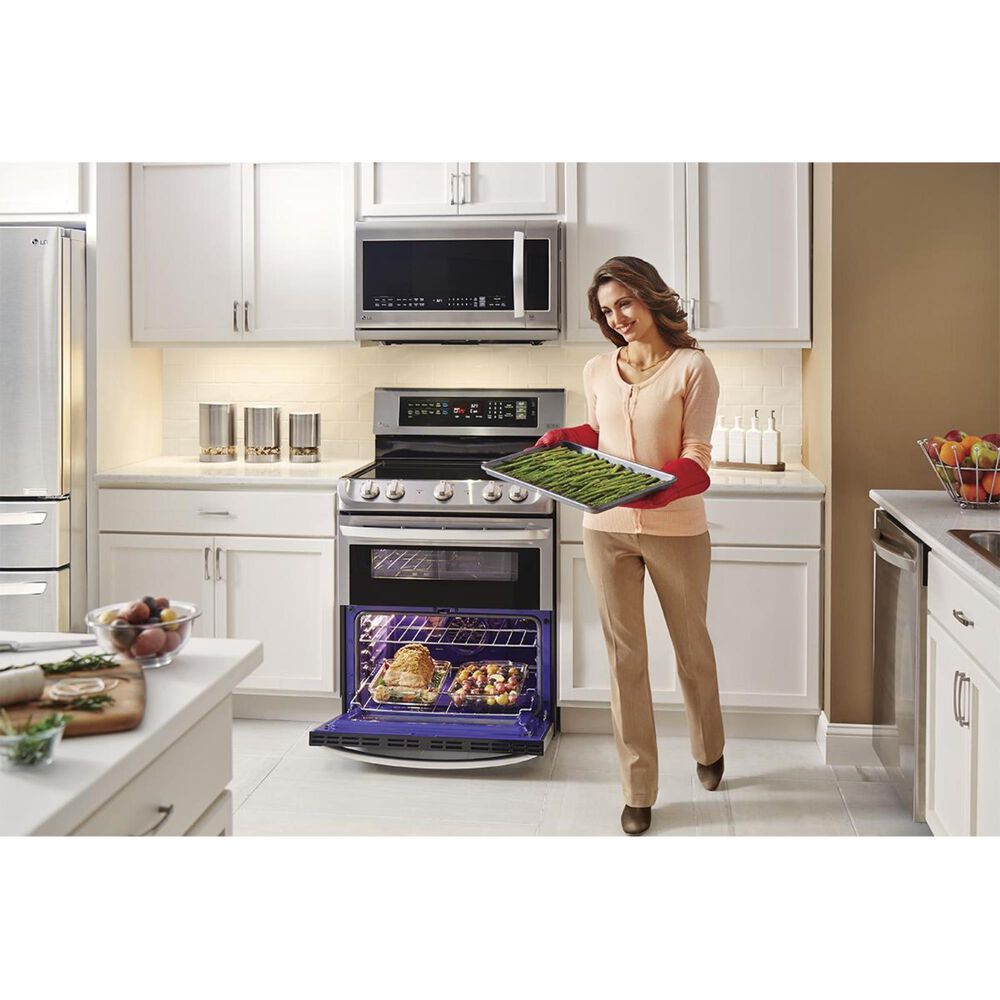 LG 7.3 Cu. Ft. Freestanding Electric Double Oven Range with Ceramic Top in Stainless Steel, , large