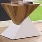 Furniture of America Sweeney End Table in White and Natural Tone, , large