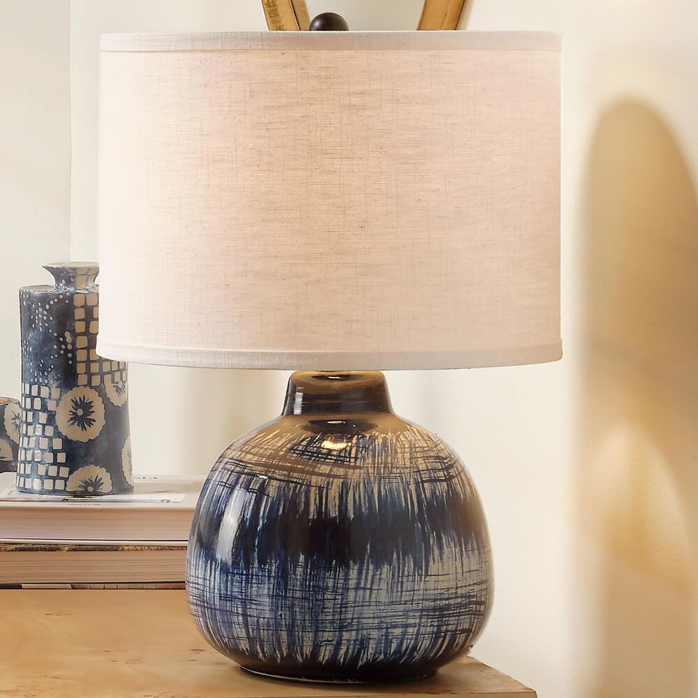 Splendor Living Glenhurst Table Lamp in Blue and White, , large