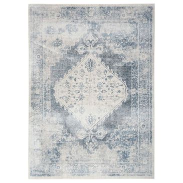 Nourison Astra Machine Washable 7"10" x 10" Blue and Ivory Area Rug, , large