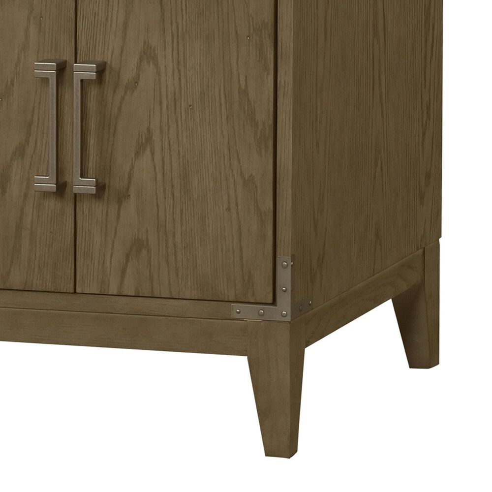 Lexora Home Laurel 60&quot; Double Bathroom Vanity in Grey Oak with White Quartz Top and Rectangular Sinks, , large