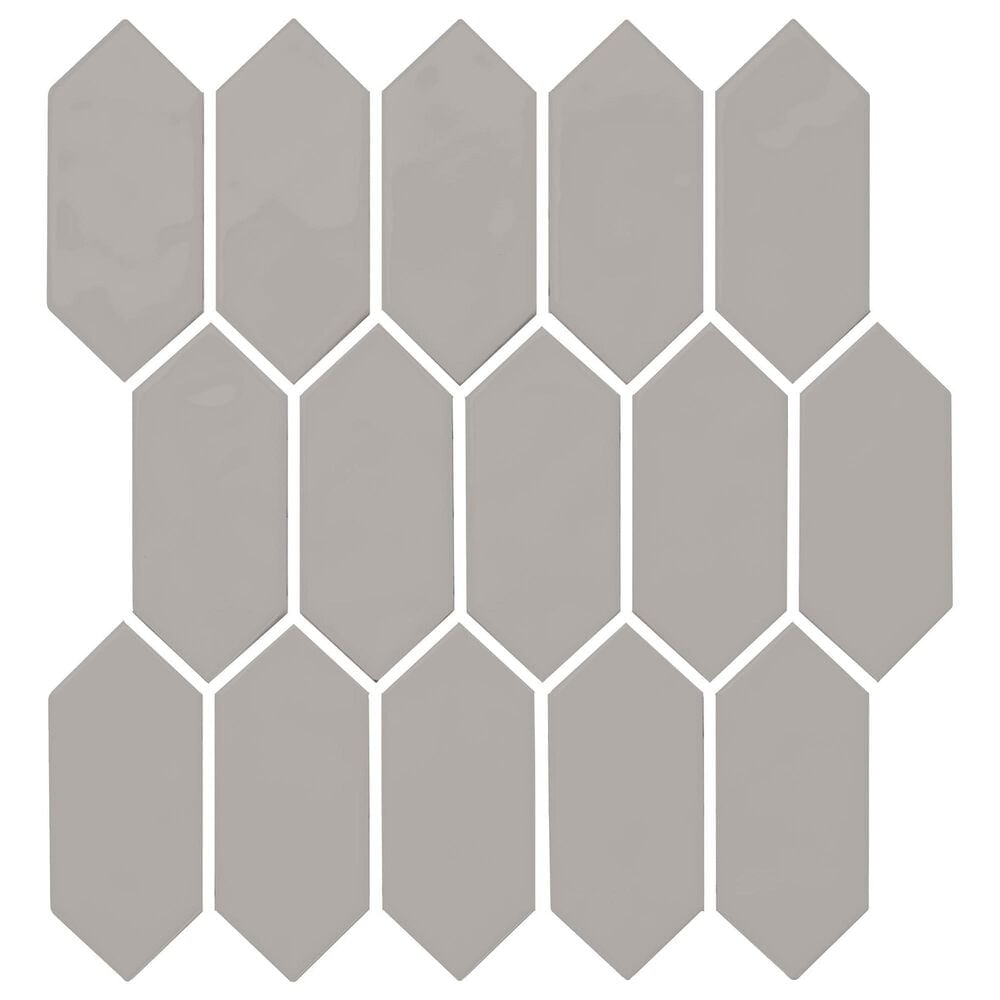 Dal-Tile Mythology Harmonia 2" x 5" Picket Undulated on 11.125" x 12.25" Ceramic Mosaic Sheet, , large