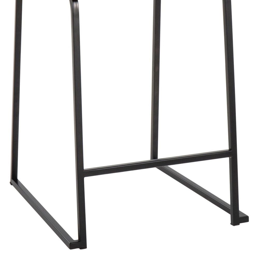 Lumisource Mason Mara Counter Stool with Green Cushion in Black and Walnut &#40;Set of 2&#41;, , large
