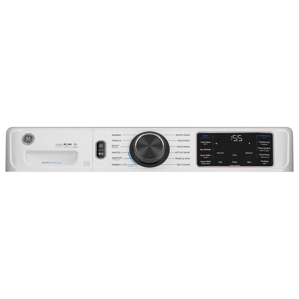 GE Appliances 5.0 Cu. Ft. Front Load Washer with Steam in White, , large