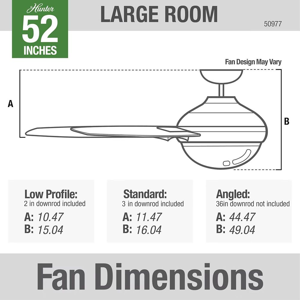 Hunter Sotto 52&quot; Ceiling Fan with LED Lights in Fresh White, , large