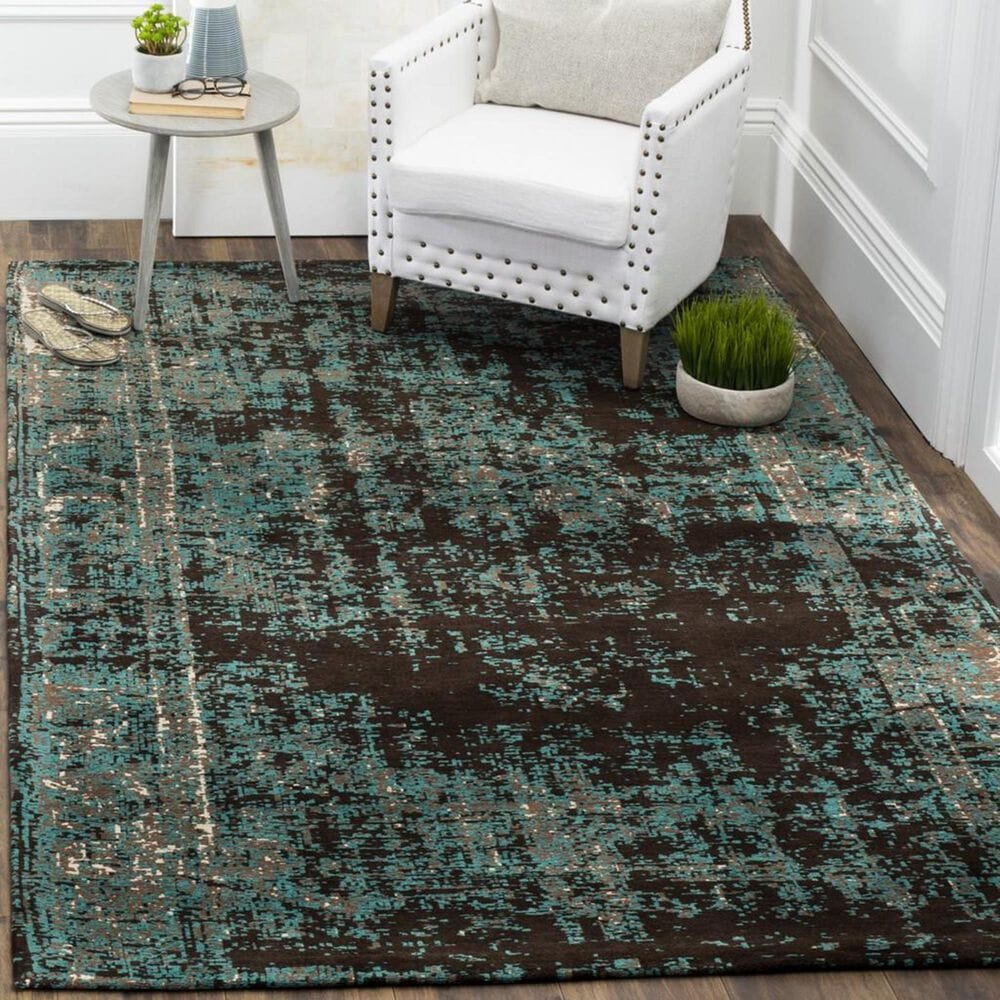 Safavieh Classic Vintage CLV225A 5&#39; x 8&#39; Teal and Brown Area Rug, , large