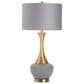 Crestview Collection Metal Cement Table Lamp in Gold, , large