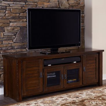 Tiddal Home Trestlewood 74" TV Stand in Mesquite Pine, , large