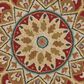L&R Resources Sinuous Sunflower 4" Scalloped Red Area Rug, , large