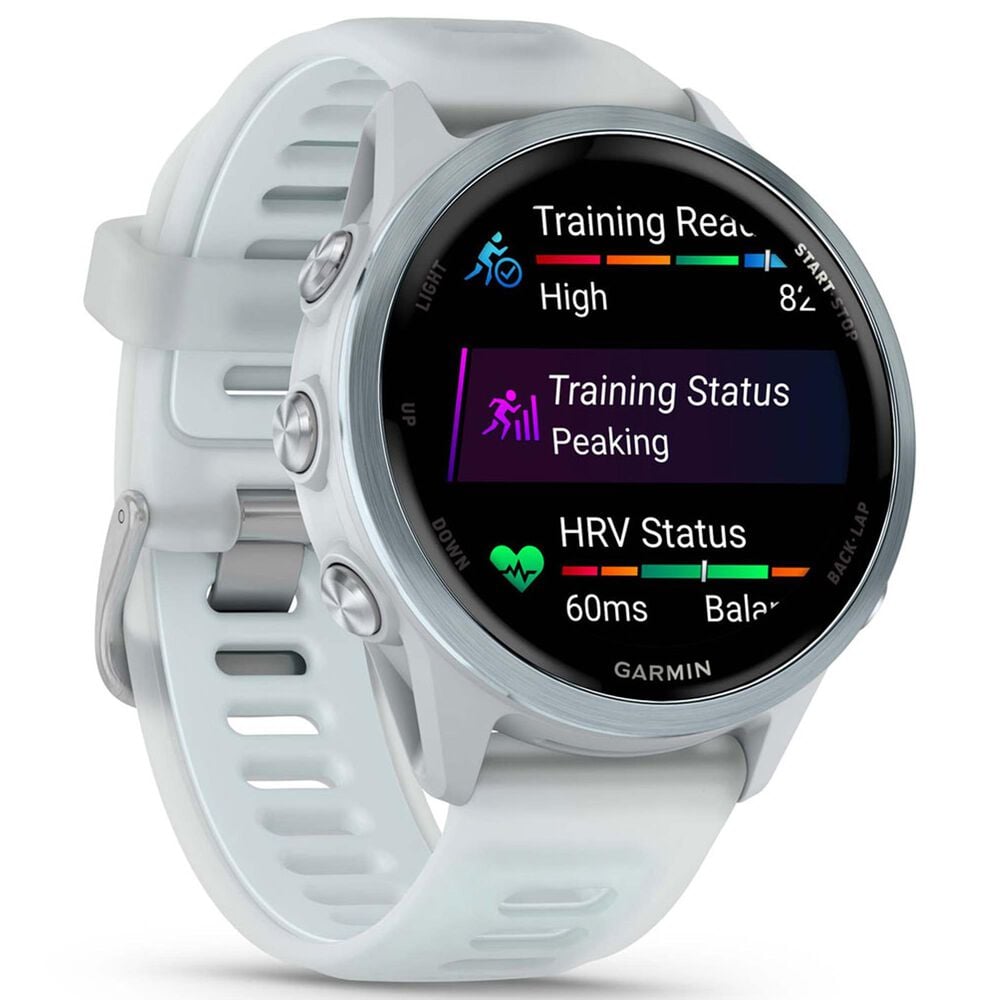 Garmin Forerunner 570 42mm Cloud Blue Aluminum Case with Translucent Whitestone Band, , large