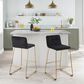 Lumisource Casper Counter Stool in Black/Gold (Set of 2), , large