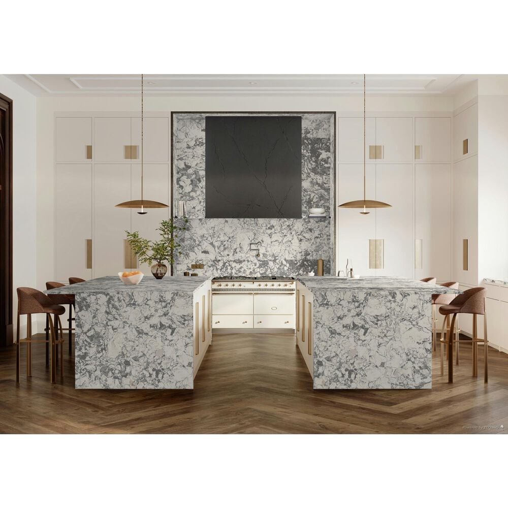 Cambria Luxury Huntley 3cm Quartz Countertop in White and Gray, , large