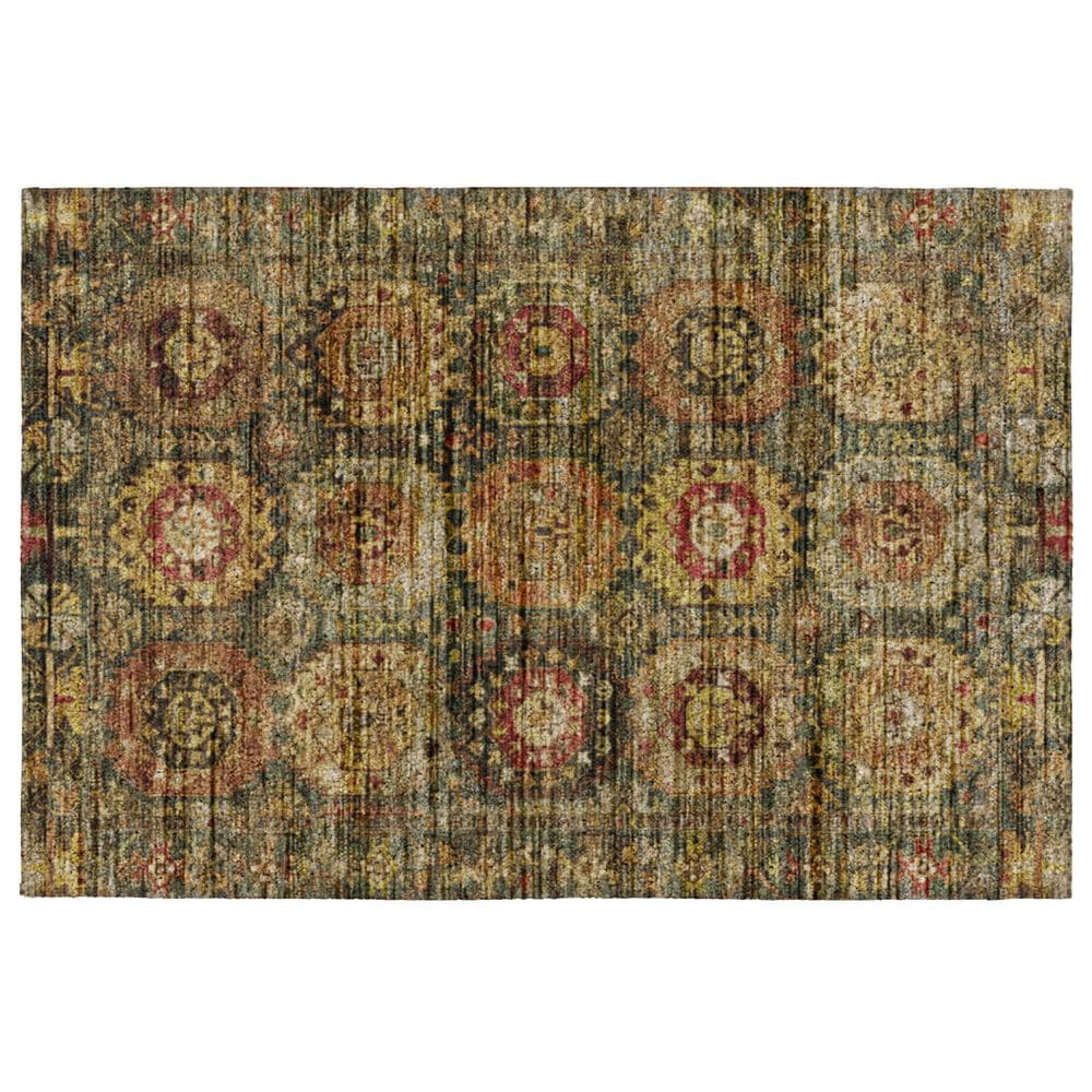 Dalyn Rug Company Silk Road Fern, Olive, Copper, Gold, Paprika, Ivory and Beige 2"6" x 3"10" Area Rug, , large