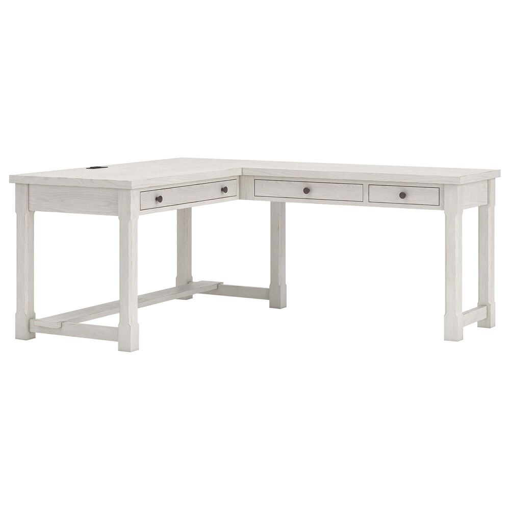 Ashley Robbinsdale 3-Piece L-Shape Desk and Chair Set in Antique White, , large