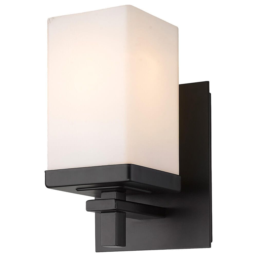 Golden Lighting Maddox 1-Light Wall Sconce in Matte Black, , large