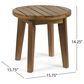 Hearth and Haven 3-Piece Outdoor Chat Set with Teak Slat-Top Side Table in White, , large
