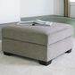 Ashley Creswell Storage Ottoman in Stone, , large