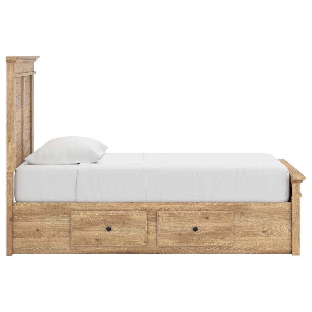 Ashley Makidern 2-Piece Twin Storage Bedroom Set with Five Drawers in Natural Brown, , large