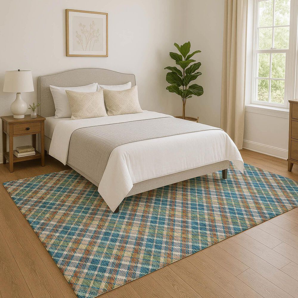 Dalyn Rug Company Soft Essentials Plaid Jewel 3' x 5' Indoor/Outdoor Area Rug, , large