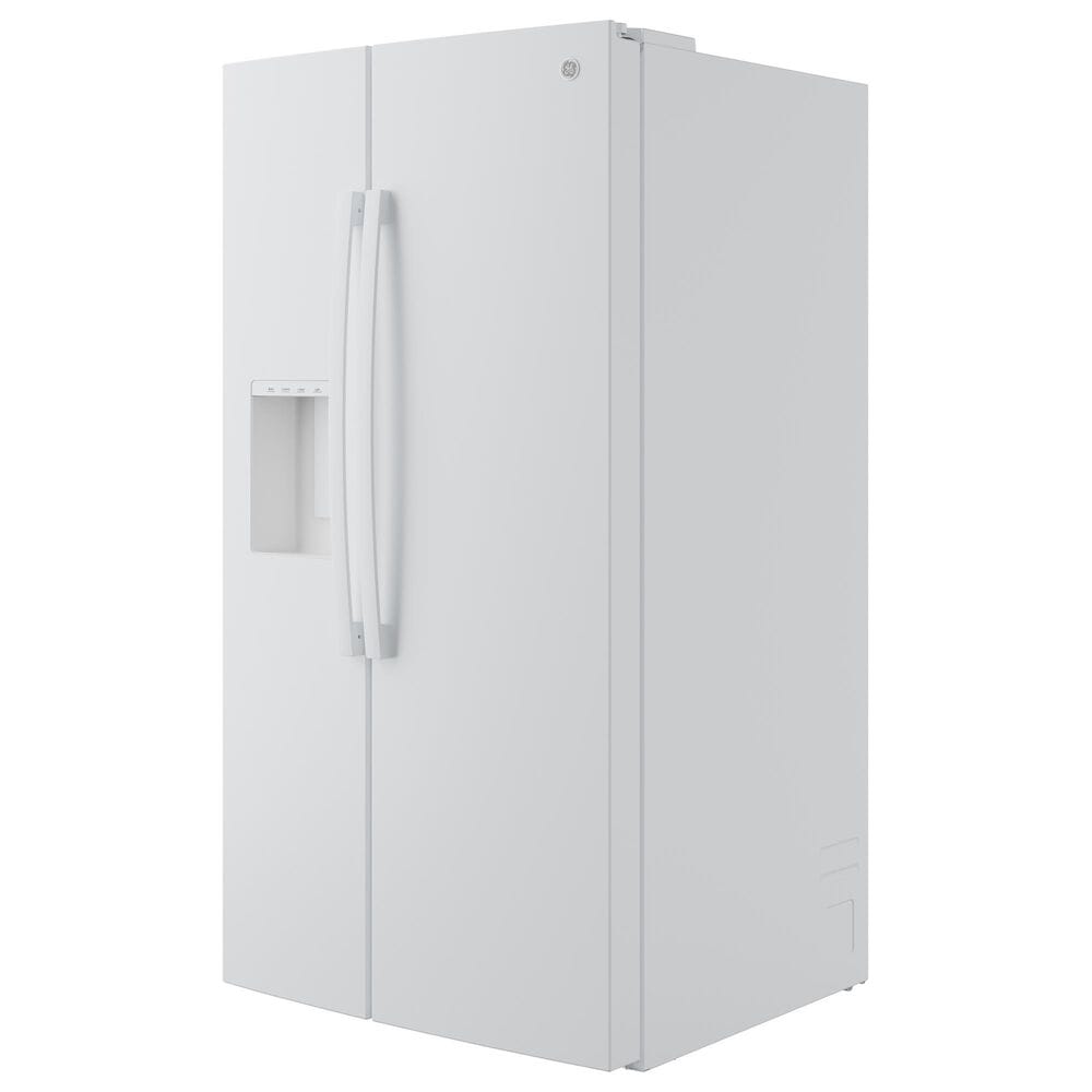 GE Appliances 28 Cu. Ft. Side-By-Side Refrigerator with Extra Tall Dispenser and In-Door Icemaker in White, , large