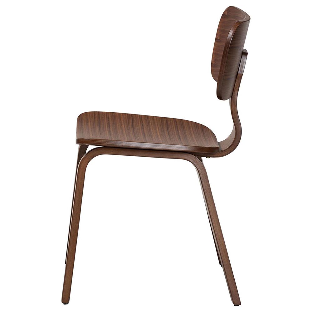 Baxton Studio Billie Side Chair in Walnut Brown, , large