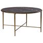 Timeless Designs Evry Cocktail Table in Dark Slate Gray and Antique Brass, , large